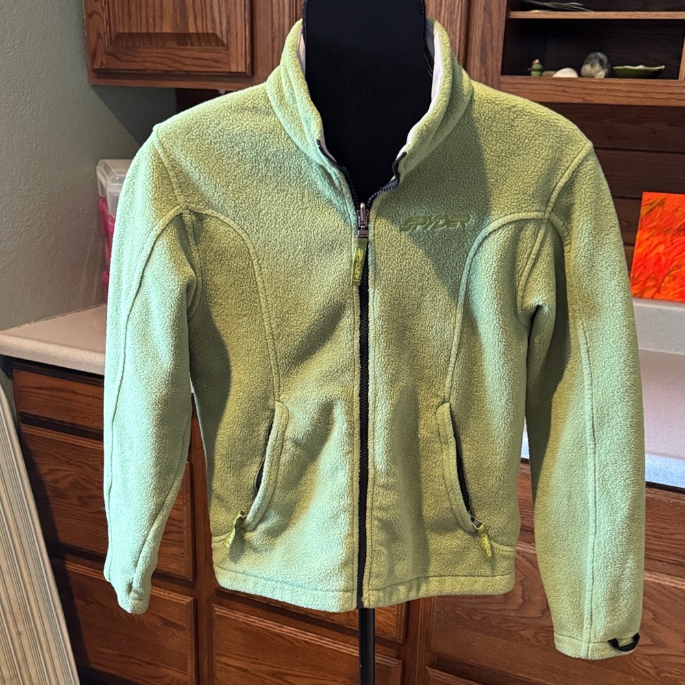 Spyder Green Fleece Zip-Up Jacket